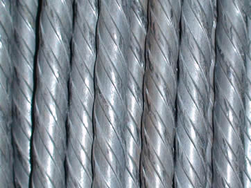 A corner of many spiral ribbed PC wire.